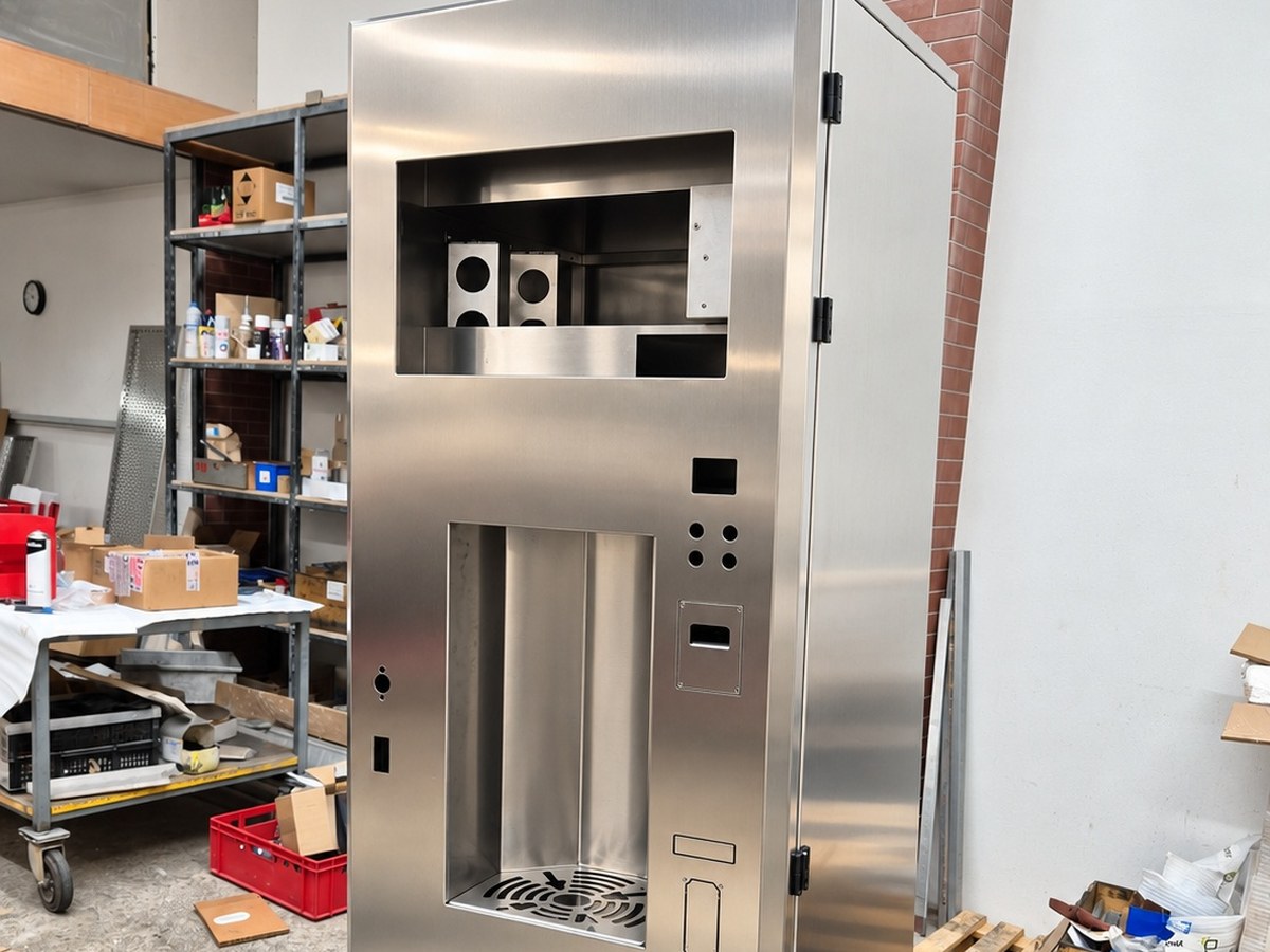 Stainless-steel enclosure — Sheet-metal parts from a partner